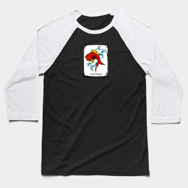 Str84ward "Jumping Fish" Baseball T-Shirt by str84ward_art